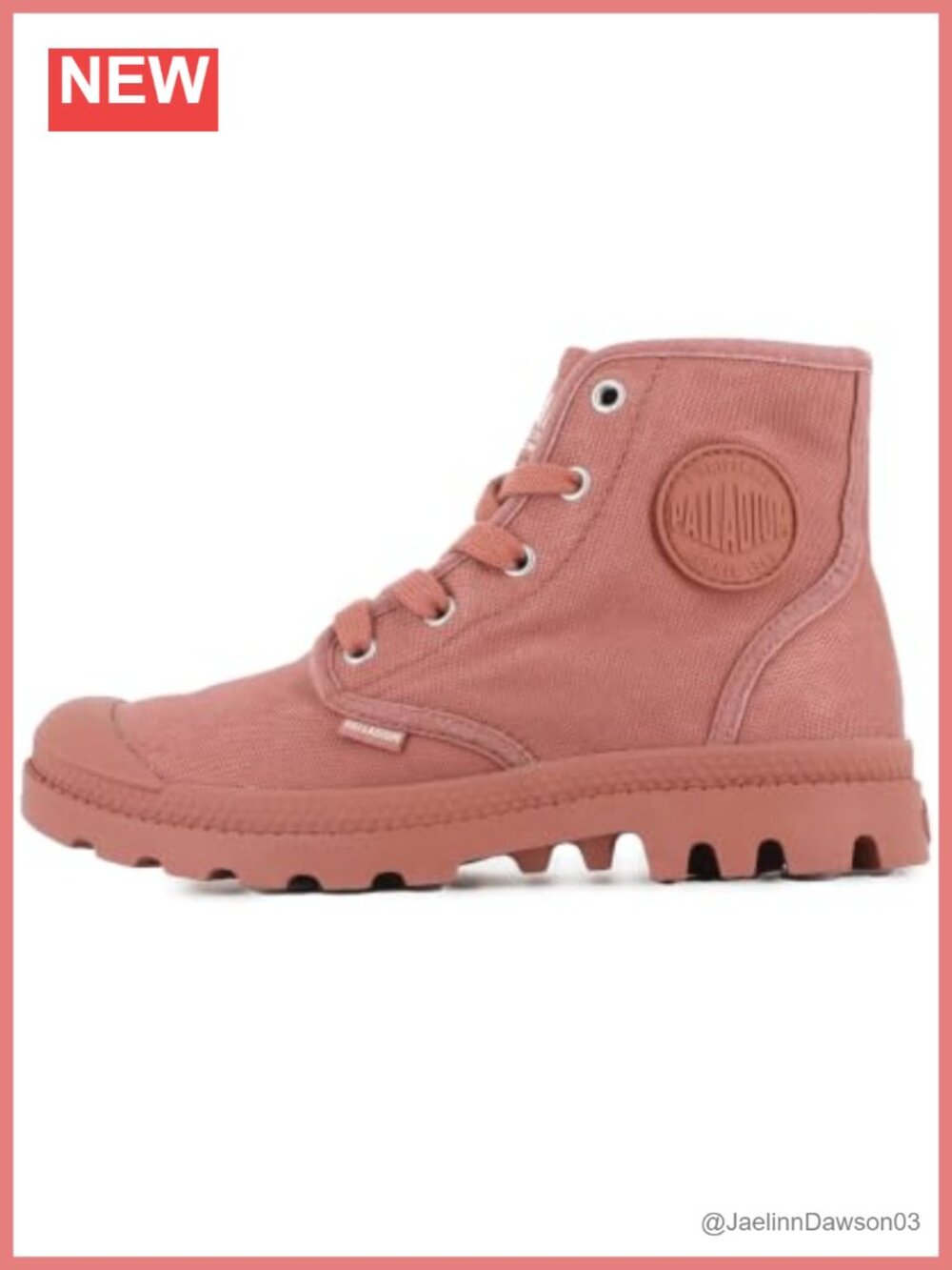 Palladium Pampa Hi Canvas Combat Ankle Boots Lace-Up Vegan Ankle Booties 10